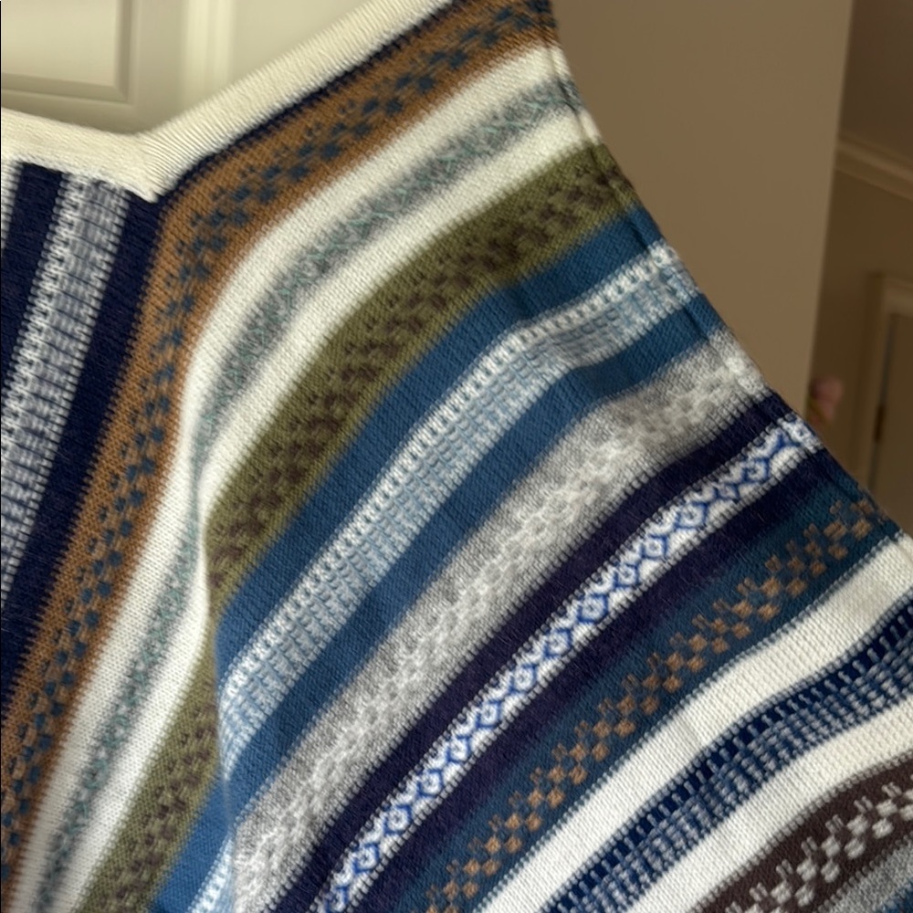 Beautiful Wool Fringe Poncho - Picture 4 of 4